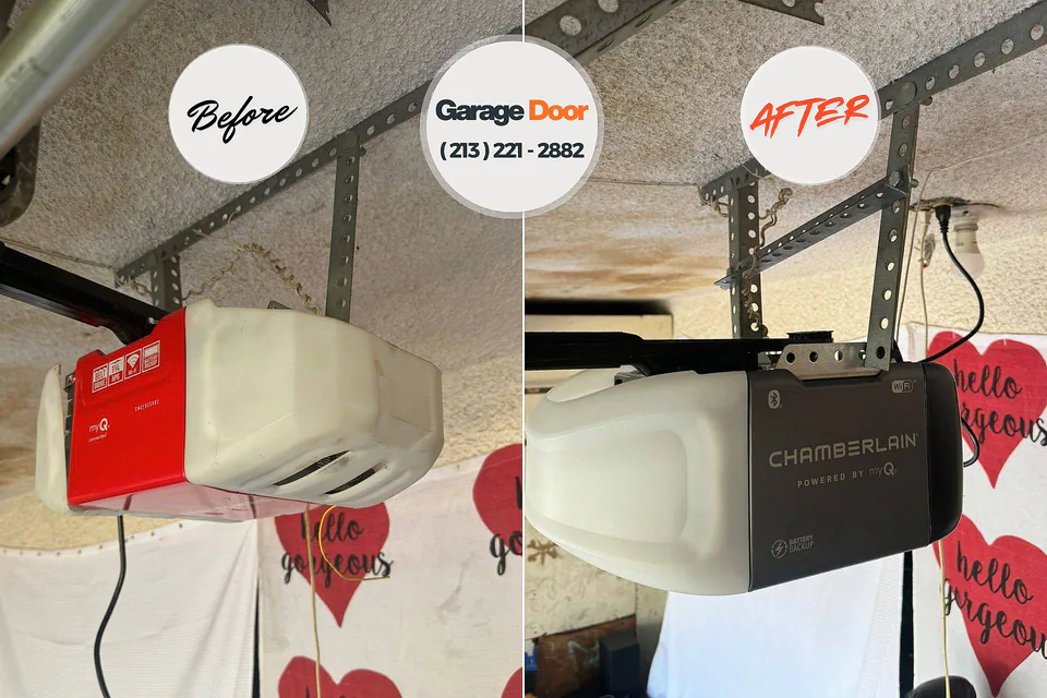 Before and after: garage door repair Quarryville, PA